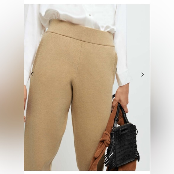Maje Camel Knitted Jogger Pants size 34 - Picture 3 of 14